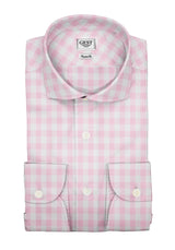 Camicia Cotone Zephir a Quadri Rosa