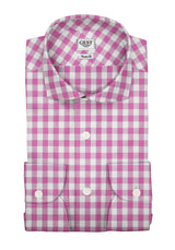 Purple Checked Zephir Cotton Shirt