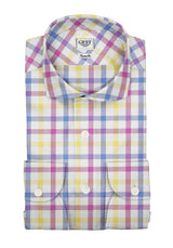 Purple Blue Yellow Zephir Cotton Shirt