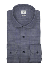 Camicia Cotone Chambray Super Blu di Prussia