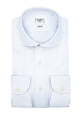 Camicia Piumino In Pregiato Cotone Egiziano Blu Alice