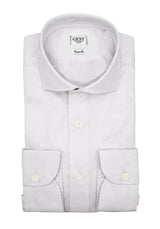 Camicia Piumino Twill In Pregiato Cotone Egiziano Giza 87 Viola