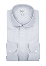 Poplin Shirt 120 Light Blue With Stripes