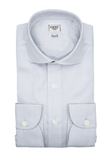 Light Blue Poplin 120 Business Shirt With Stripes