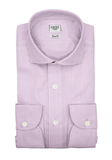 Poplin Shirt 120 Purple with Stripes
