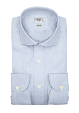 Quilt Shirt In Fine Egyptian Cotton Giza 87 Blue Checked