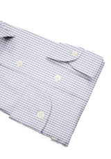 Blue Checked 100 Cotton Poplin Shirt