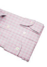 Camicia Cotone Zephir a Quadri Rosa
