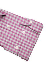 Purple Checked Zephir Cotton Shirt