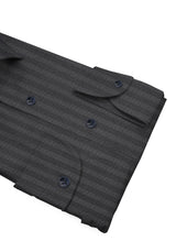 Air 100 Cotton Poplin Shirt with Black Stripes