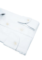 Camicia Piumino Twill In Pregiato Cotone Egiziano Giza 87 Azzurra