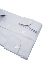 Light Blue Poplin 120 Business Shirt With Stripes