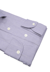 Poplin Shirt 120 Light Blue With Wavy Stripes