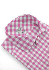 Purple Checked Zephir Cotton Shirt