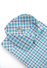 Blue Zephir Checked Cotton Shirt