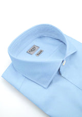 Business Comfort Shirt TP2 Stretch Poplin Aqua Blue