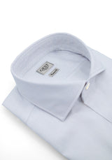 Light Blue Poplin 120 Business Shirt With Stripes