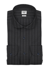 Air 100 Cotton Poplin Shirt with Black Stripes