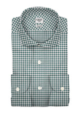 Zephir Green Checkered Cotton Shirt
