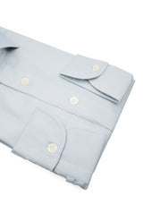 Duvet Shirt In Fine Egyptian Cotton Giza 87 Light Blue With White Checks