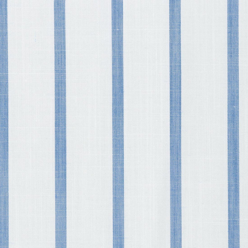 Light Blue and Blue Striped Super Chambray Cotton Shirt