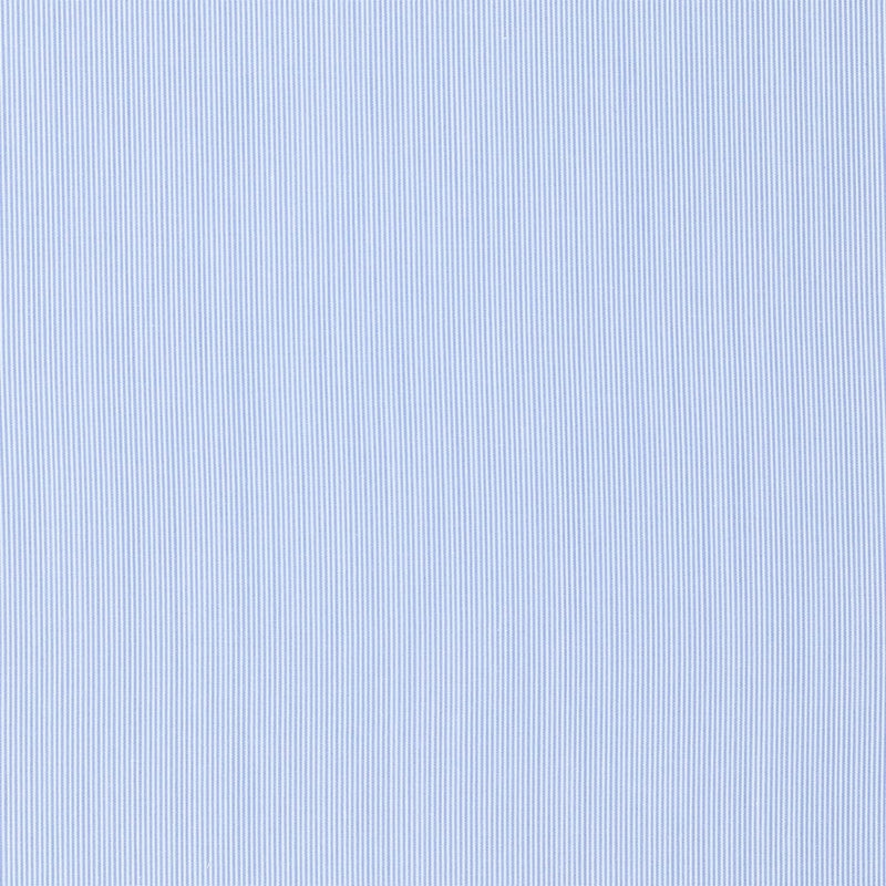 Camicia Super Piumino in Pregiato Cotone Egiziano Giza 87 Azzurra Con Righe Bianche